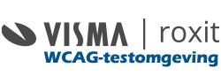 Logo Visma Roxit WCAG-testomgeving, ga naar de homepage
